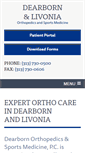 Mobile Screenshot of dearbornortho.com